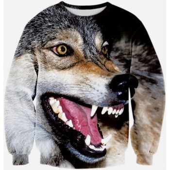 WOLF FACE 3D SWEATER