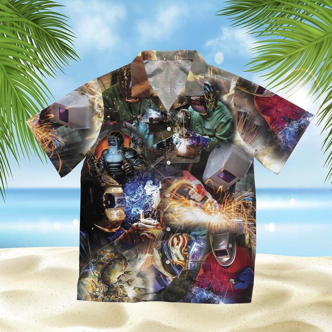 Welder Colorful Amazing Design Hawaiian Shirt