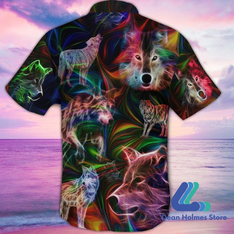 Wolf Multicolor Amazing Design Hawaiian Shirt