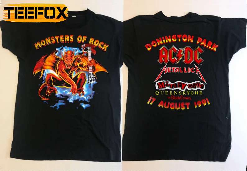 ACDC Monsters Of Rock Tour Donington Park 1991 T-Shirt