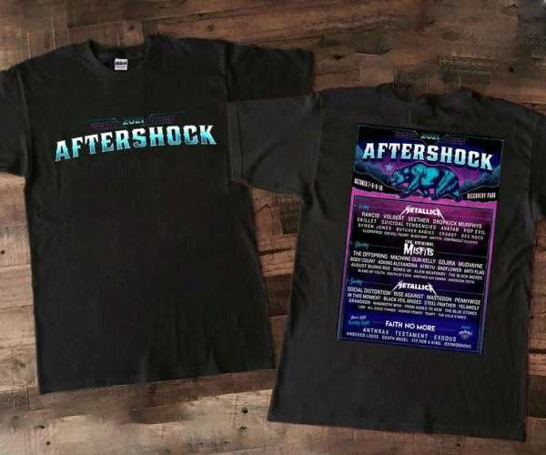 Aftershock Music Festival 2021 Sacramento California Discovery Park Tour Graphic T-Shirt