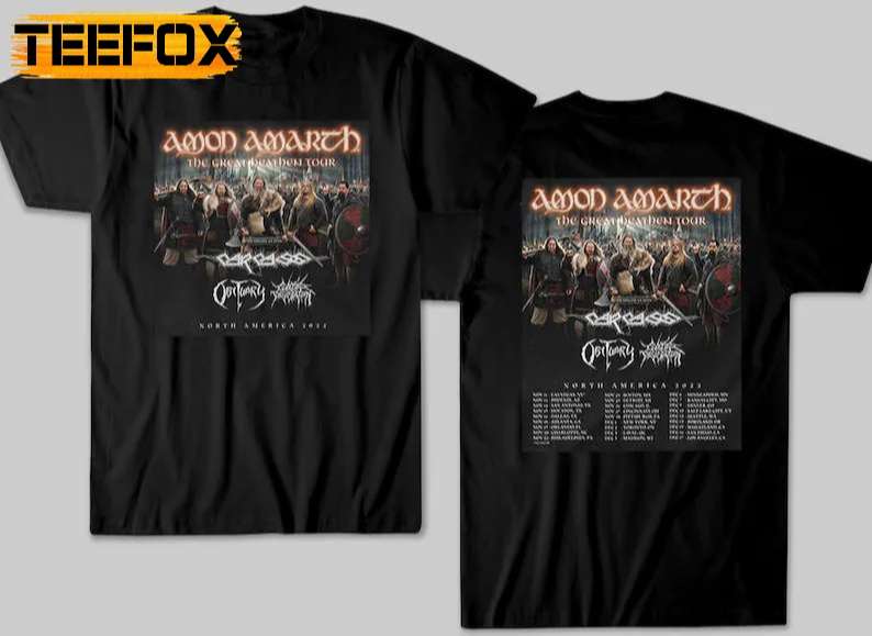 Amon Amarth The Great Heathen North America 2022 Tour T-Shirt