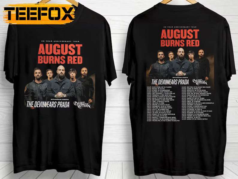 August Burns Red, The Devil Wears Prada, and Bleed From Within's Tour 2023 T-Shirt