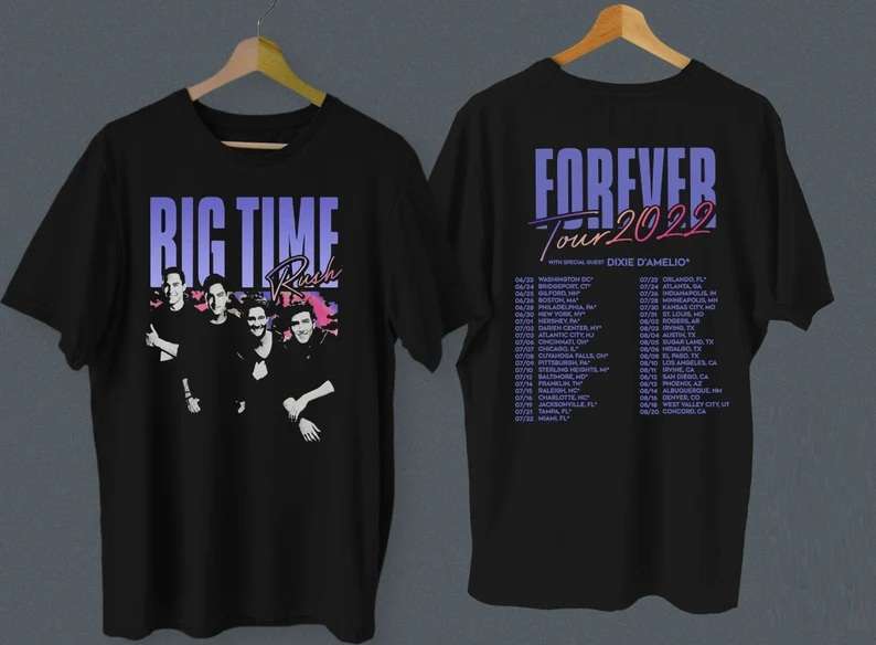 Big Time Rush Forever Tour With Dixie D'Amelio 2022 T-Shirt