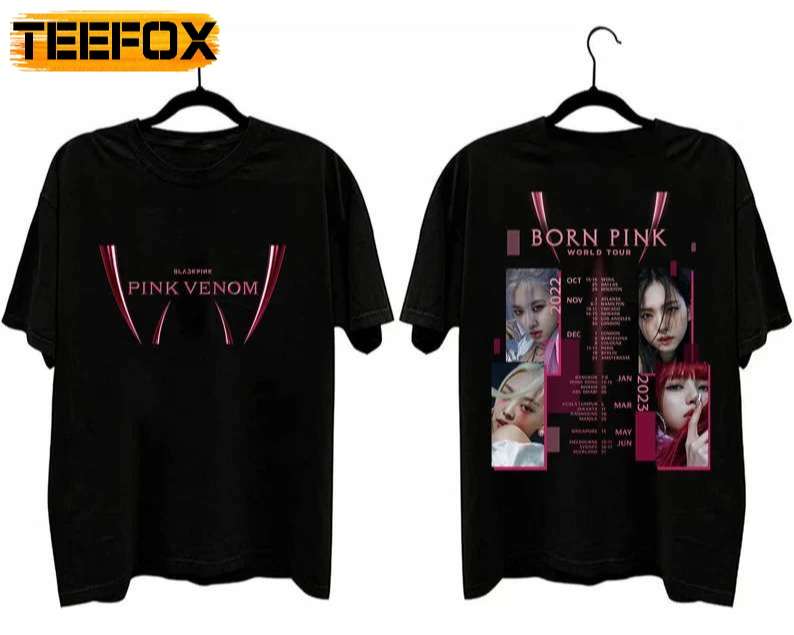 Black Pink Pink Verom Born Pink World Tour 2023 T-Shirt