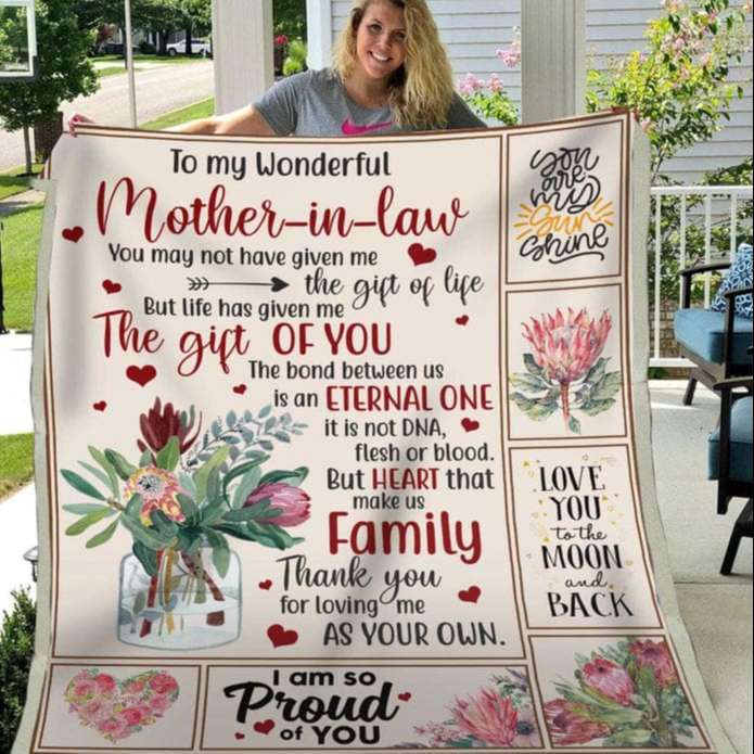 Blanket To Mother In Law Flower Art Blessed To Have You In My Life
