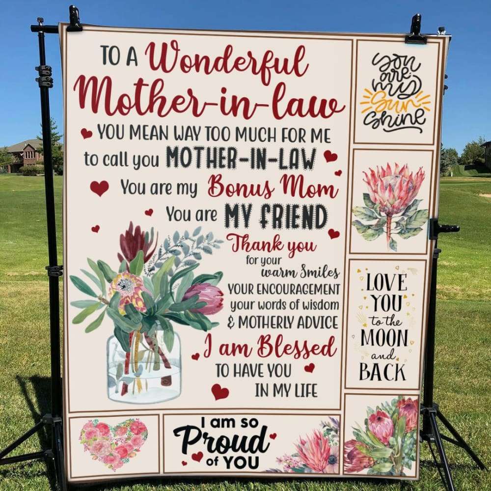 Blanket To Mother In Law Flower Art Blessed To Have You In My Life