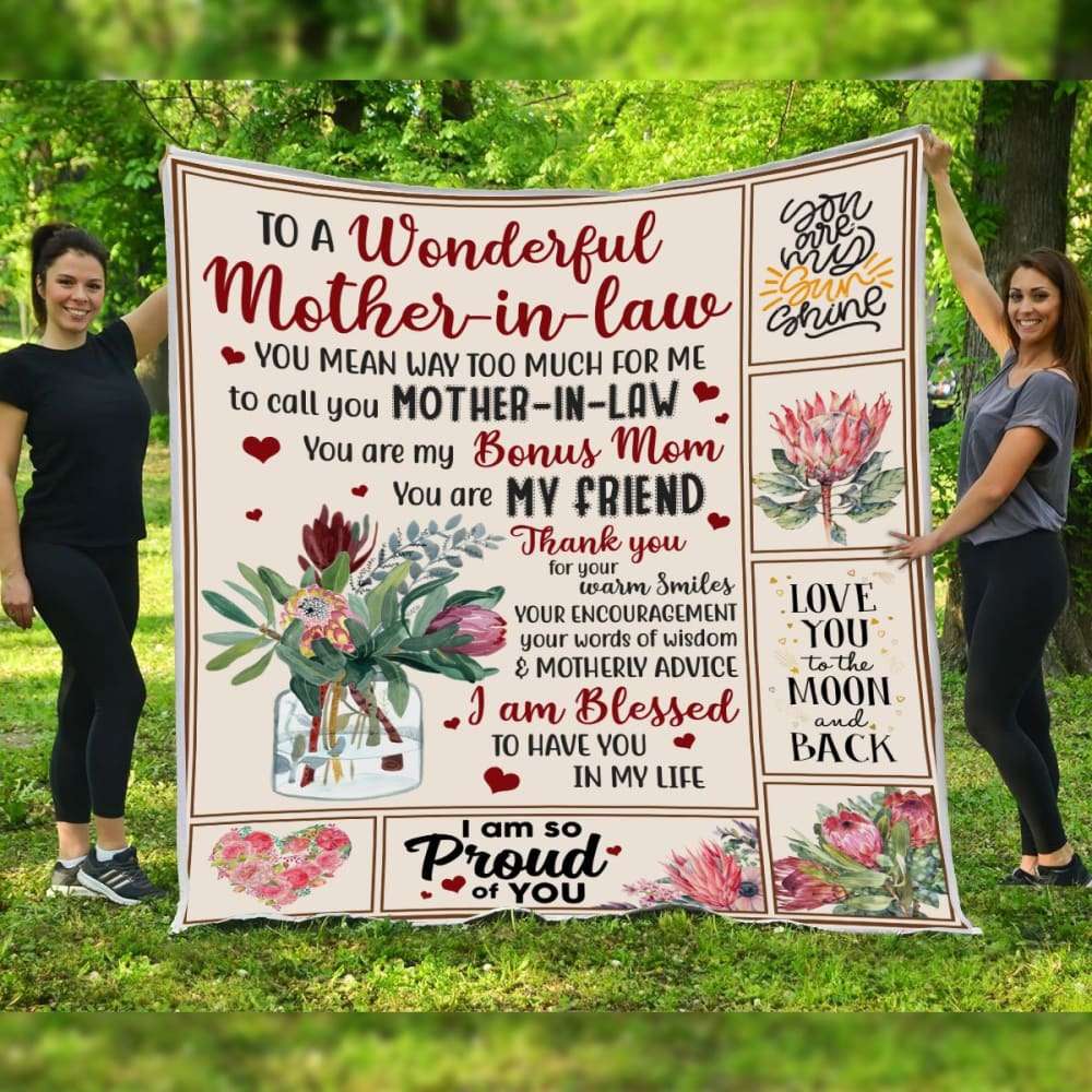 Blanket To Mother In Law Flower Art Blessed To Have You In My Life