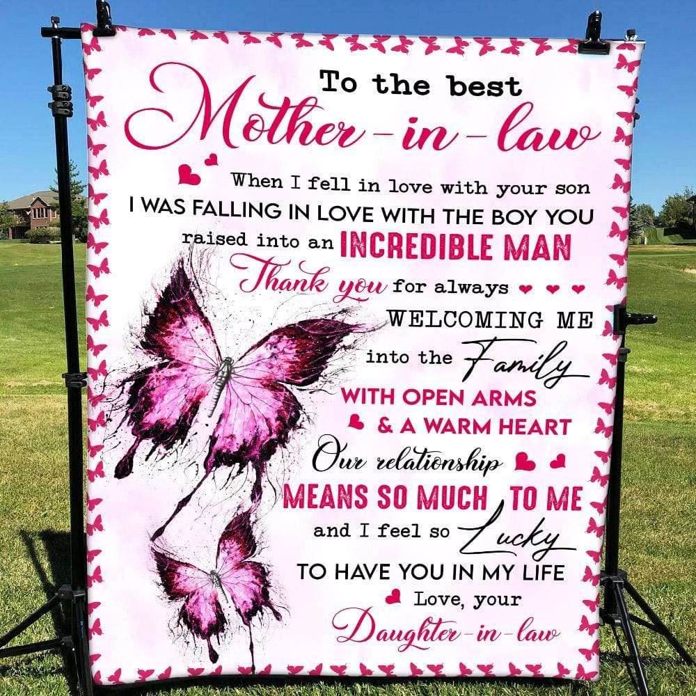Blanket To Mother-In-Law Butterfly When I Fell In Love With Your Son