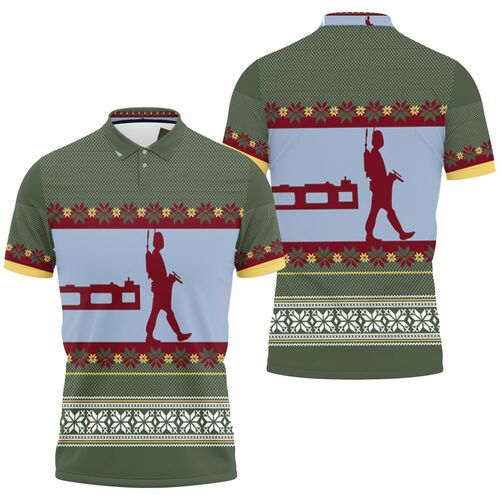 Boba Fett Nordic Christmas Knitting Pattern 3D All Over Print Polo Shirt