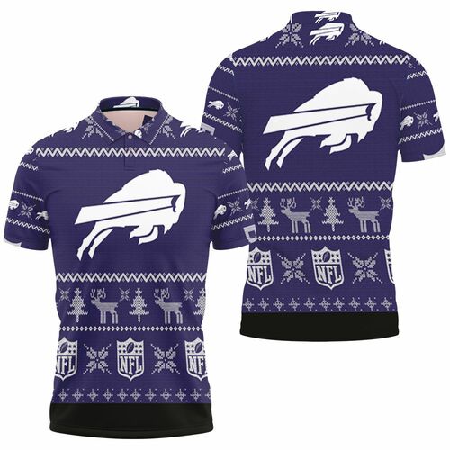 Buffalo Bills Nfl Ugly Christmas 3d Printed Sweatshirt Ugly Jersey 3D All Over Print Polo Shirt