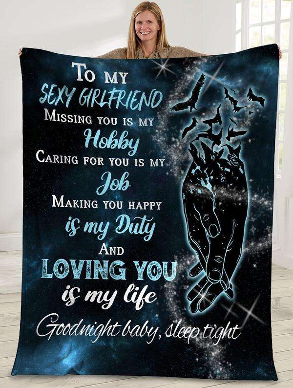 Caring For You Is My Job To My Girlfriend Blanket Best Couple Gift