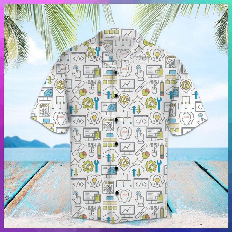 Computer Program Multicolor Nice Design Hawaiian Shirt 1 Computer Program Multicolor Nice Design Hawaiian Shirt