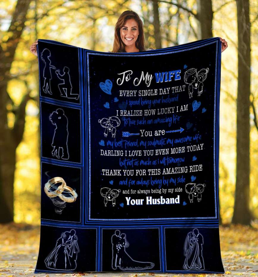 Darling I Love You To My Wife Blanket Personalized Gift For Wife