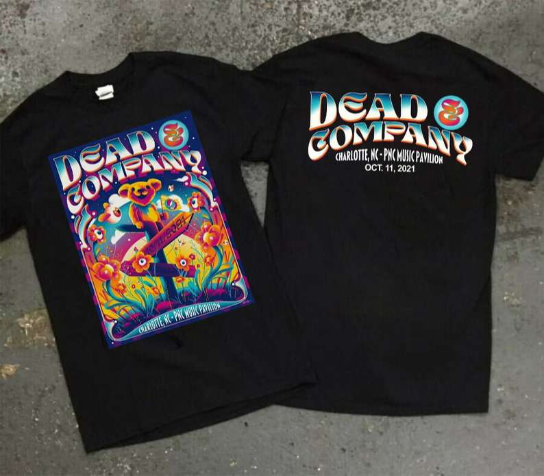 Dead and Company Charlotte NC Tour 2021 Rock Band T-Shirt