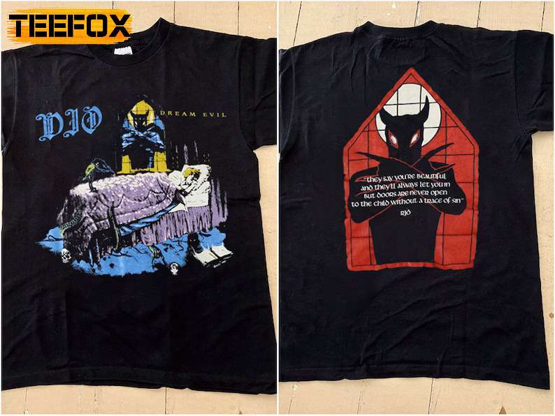 Dio Dream Evil Tour Vintage 1987 T-Shirt