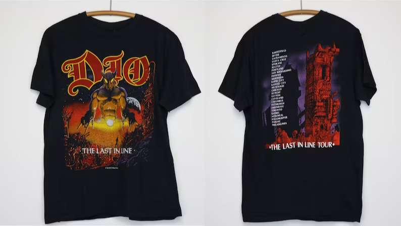 Dio Last In Line Tour T-Shirt, Dio Rock Band