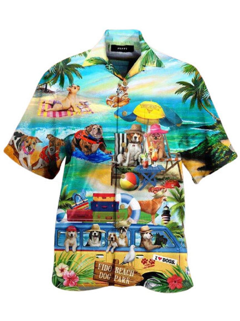 Dog Multicolor Amazing Design Hawaiian Shirt 1 Dog Multicolor Amazing Design Hawaiian Shirt