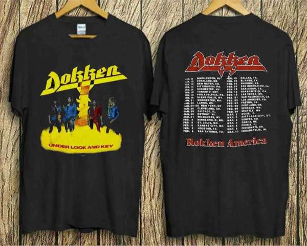 Dokken 1985 Under Lock And Key T-Shirt S-5XL