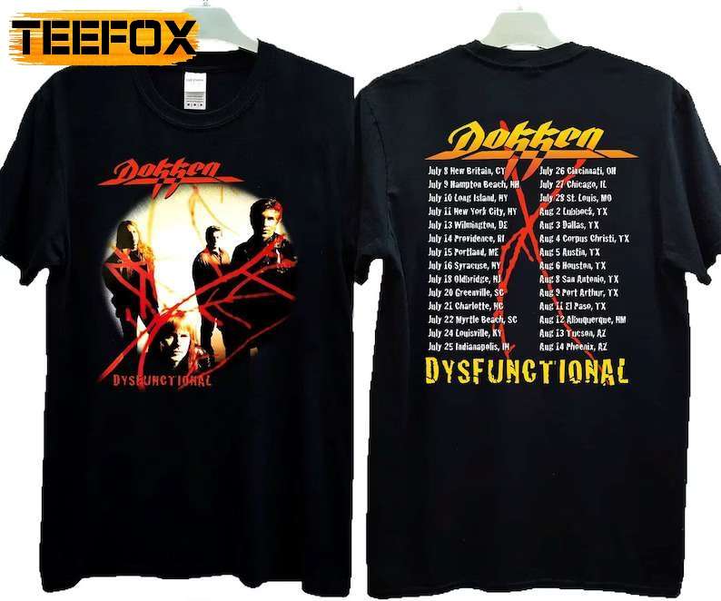 Dokken Dysfunctional Album Concert 1995 T-Shirt