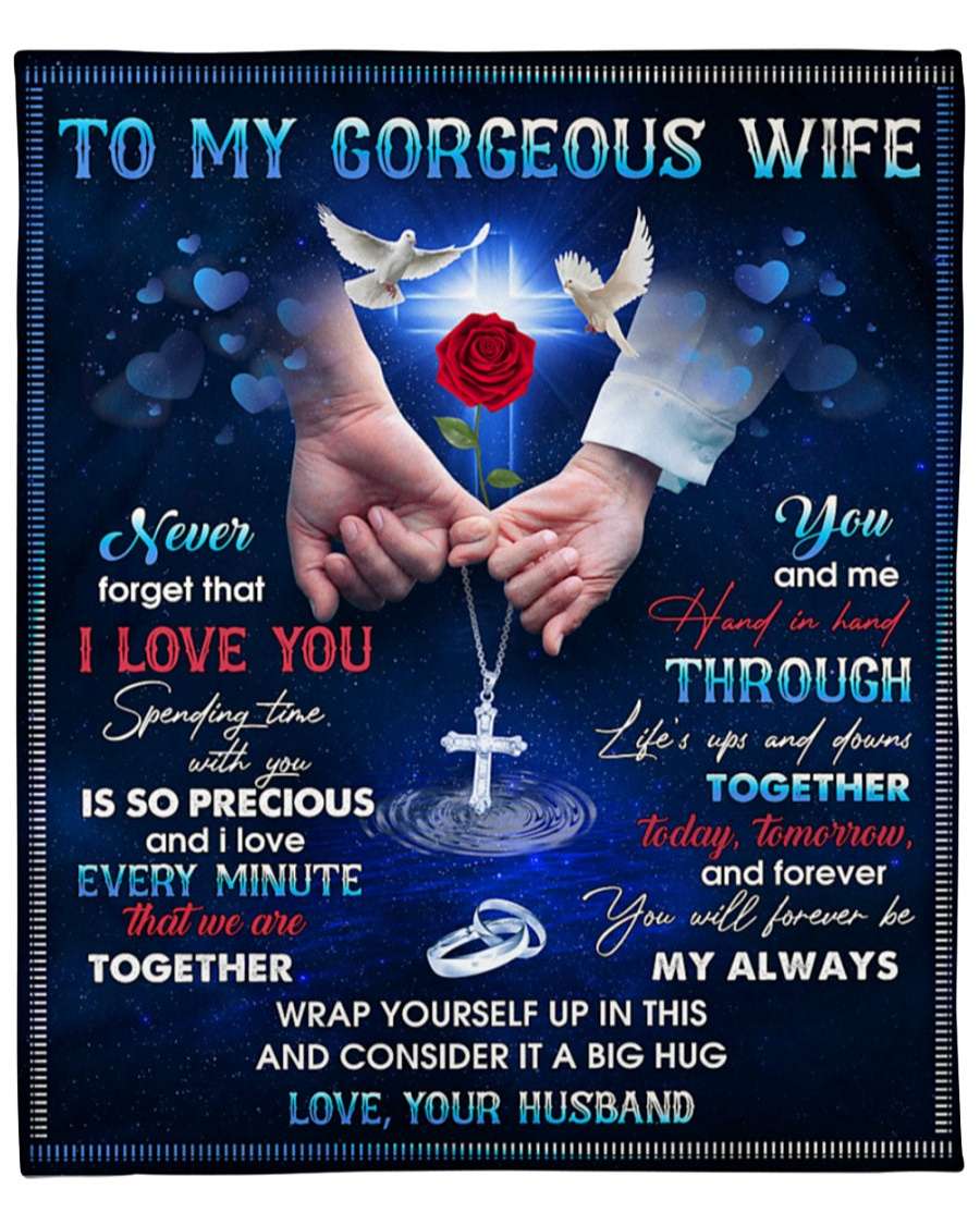 Dove Couple Spend Time With You To My Wife Blanket Personalized Gift For Wife