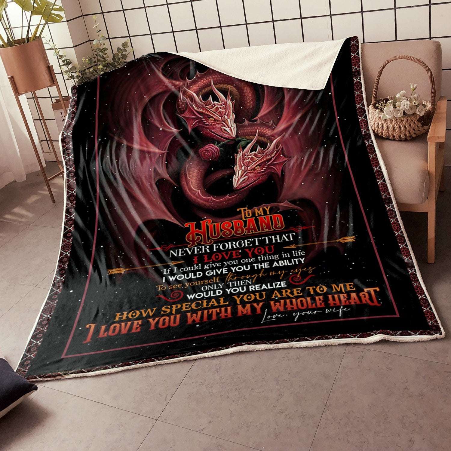 Dragon Couple How Special You Are To Me To My Husband Blanket Personalized Gift For Husband
