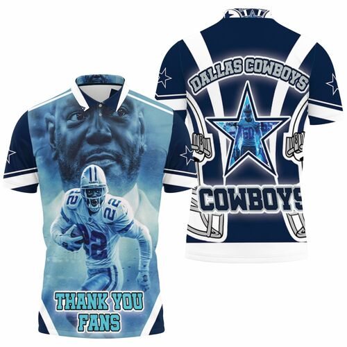 Emmitt Smith #22 Dallas Cowboys Nfc East Division Champions Super Bowl Thank You Fans 3D All Over Print Polo Shirt