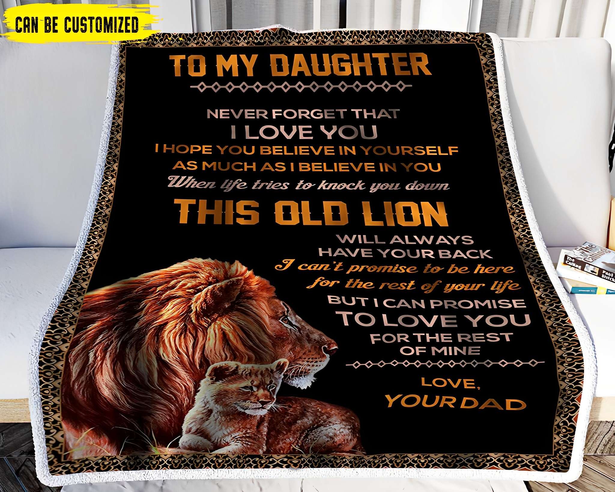 Father Daughter Love Quotes To My Daughter Blanket Personalized Gift For Daughter
