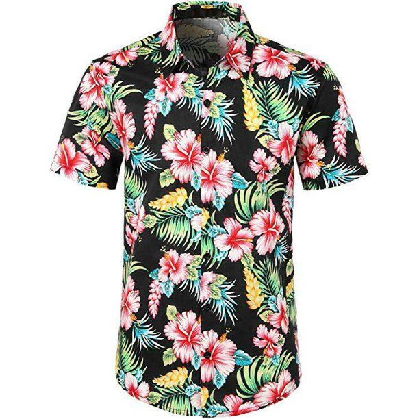 Floral Black Awesome Design Hawaiian Shirt 1 Floral Black Awesome Design Hawaiian Shirt