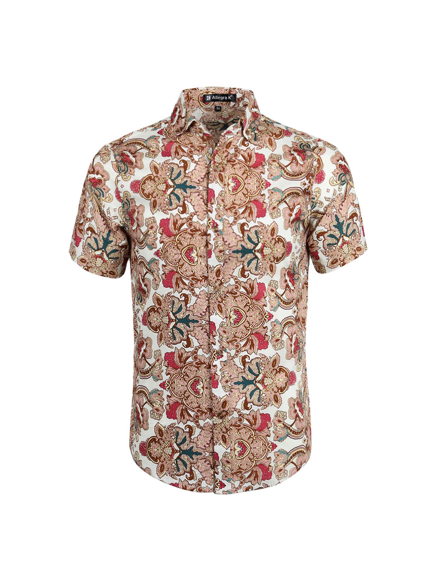 Floral Tan Unique Design Hawaiian Shirt 1 Floral Tan Unique Design Hawaiian Shirt