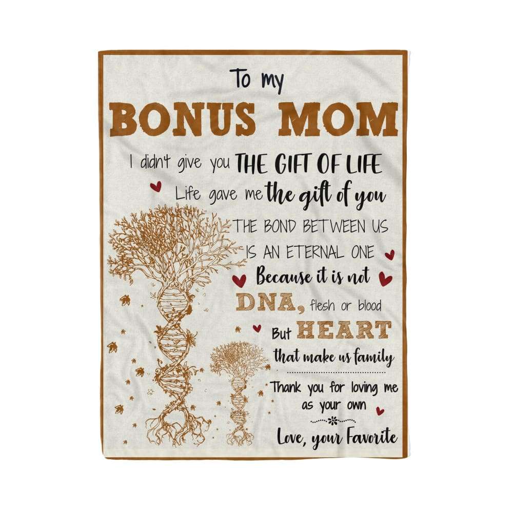 Gift For Bonus Mom Thank You For Loving Me DNA Tree Blanket