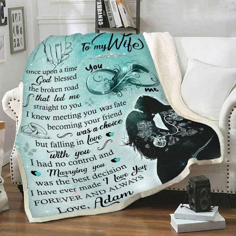 God Blessed The Broken Road To My Wife Blanket Personalized Gift For Wife