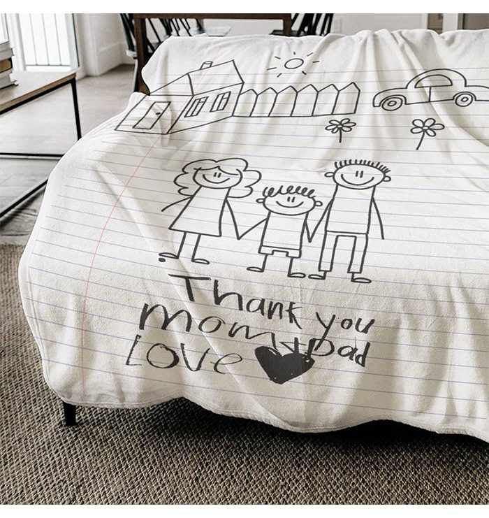 Handwriting Love Blanket Letter Personalized For Mom Mothers Day Gift From Kids