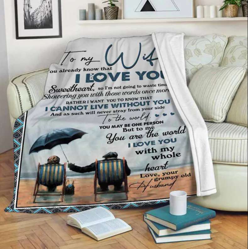 I Love You Sweetheart To My Wife Blanket Personalized Gift For Wife
