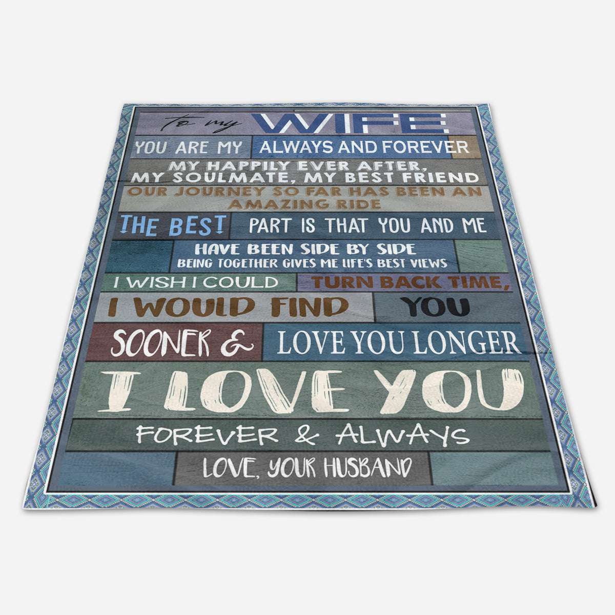 I Wish I Could Turn Back Time To My Wife Blanket, Personalized Gift For Wife