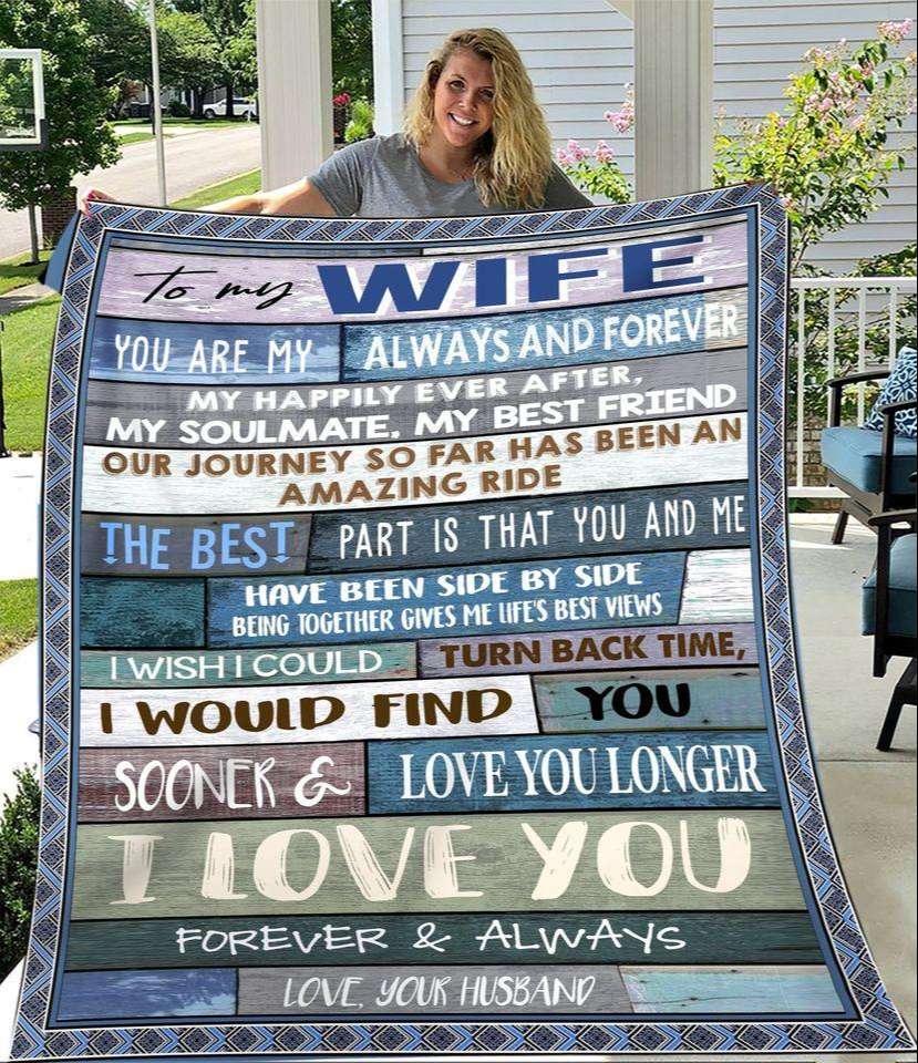 I Wish I Could Turn Back Time To My Wife Blanket, Personalized Gift For Wife