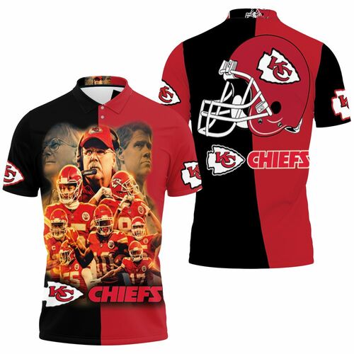 Kansas City Chiefs Afc West Division Champions Super Bowl Black _amp Red 3D All Over Print Polo Shirt