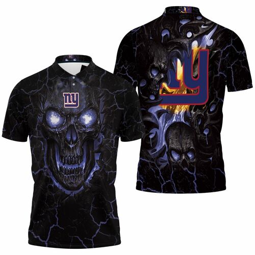 Lava Skull New York Giants Jersey 3D All Over Print Polo Shirt