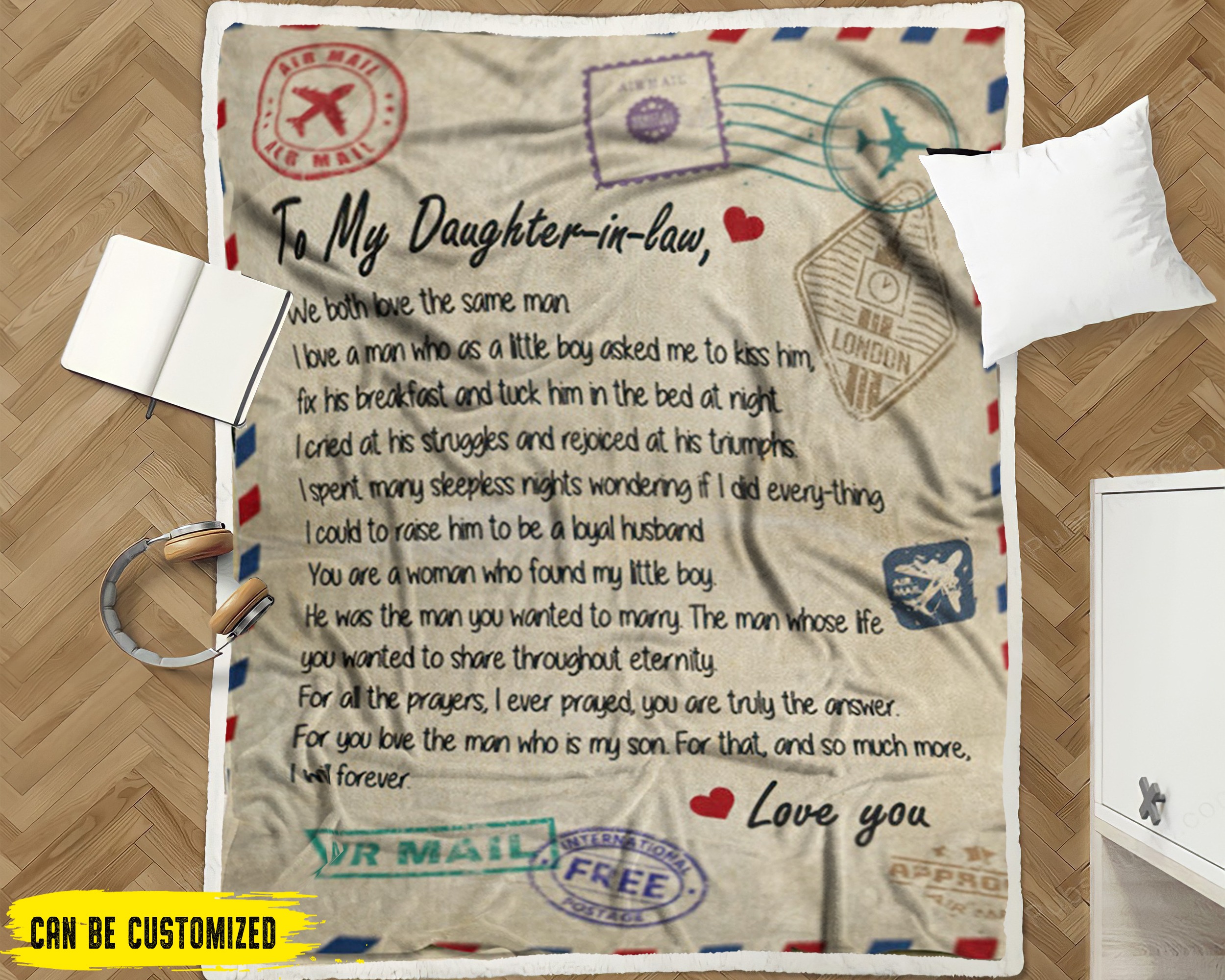 Letter From Mother In Law To My Daughter In Law Blanket Personalized Gift For Daughter In Law