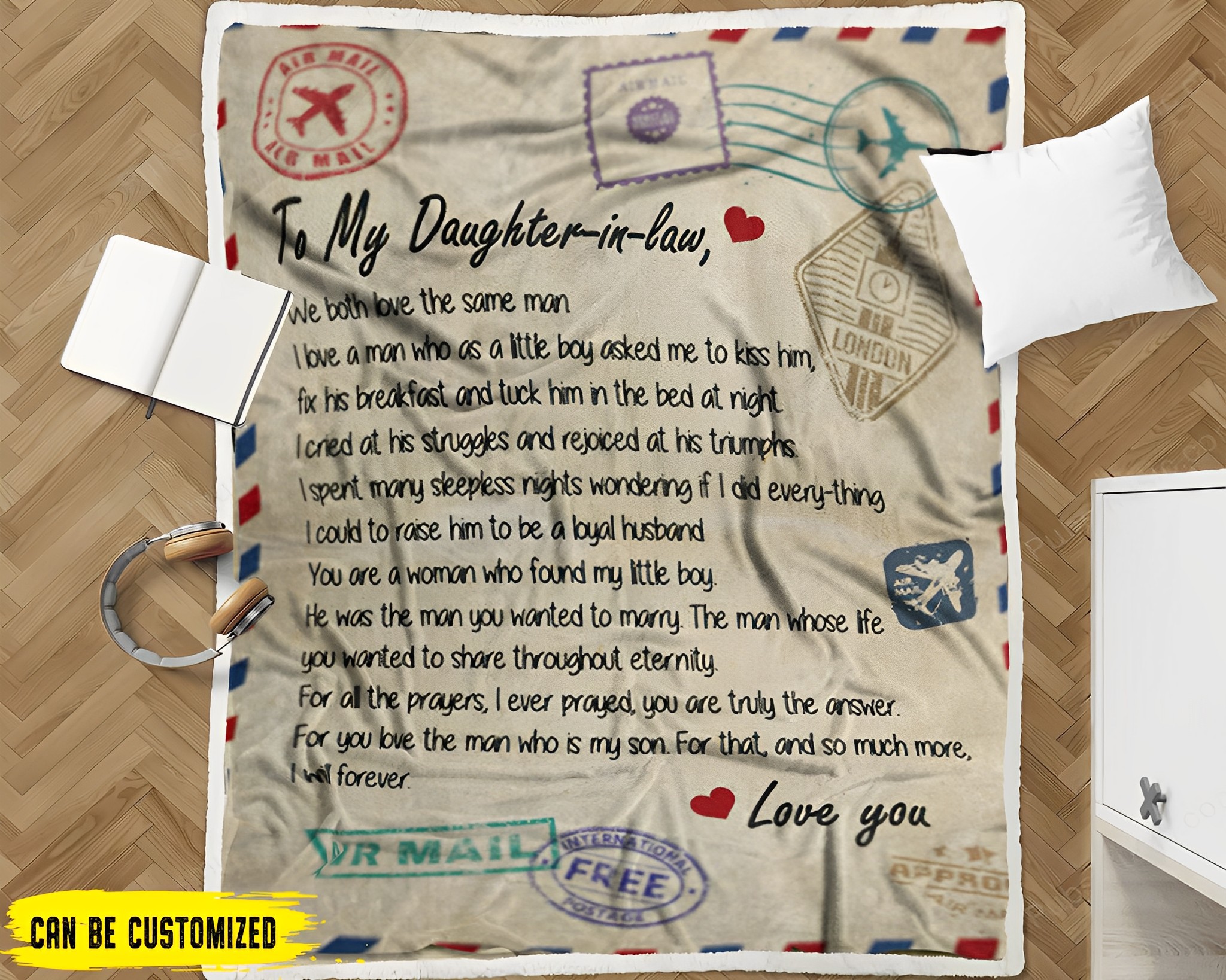 Letter From Mother In Law To My Daughter In Law Blanket Personalized Gift For Daughter In Law