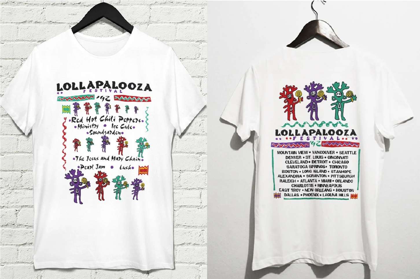 Lollapalooza 1992 Red Hot Chili Peppers Ice Cube Soundgarden Pearl Jam Rock Concert T-Shirt Merch Lollapalooza 1992 Red Hot Chili Peppers Ice Cube Soundgarden Pearl Jam Rock Concert T-Shirt Merch