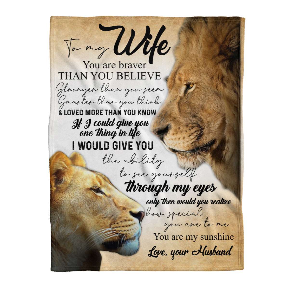 Loved You More Than You Know To My Wife Blanket, Personalized Gift For Wife