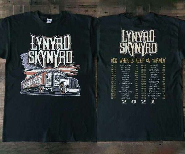 Lynyrd Skynyrd 2021 Big Wheels Keep on Turnin Tour T-Shirt S-5XL