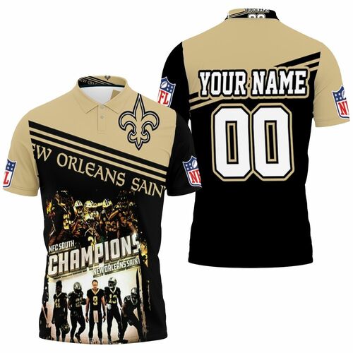 New Orleans Saints Nfc South Division Champions Personalized 3D All Over Print Polo Shirt