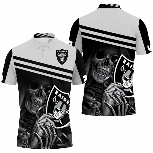 Oakland Raiders Skull Maiden Fan Jersey 3D All Over Print Polo Shirt