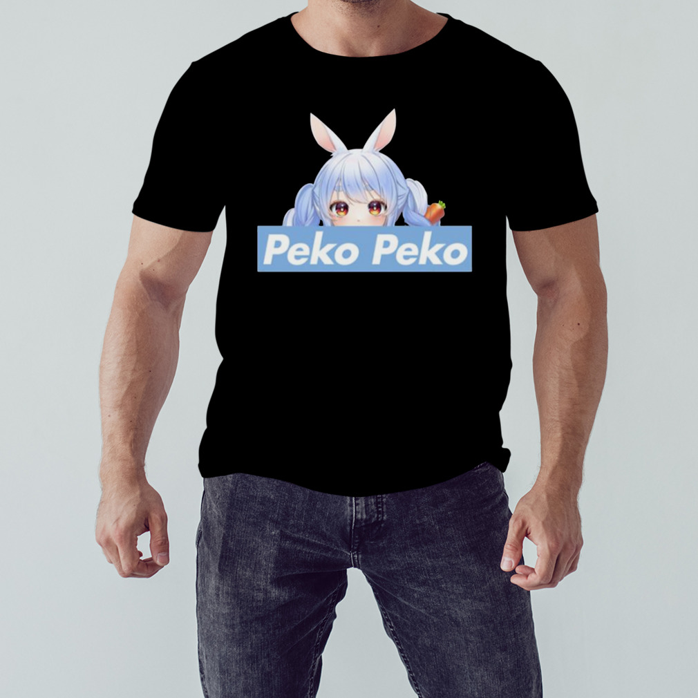 Peko Peko Peeker Holomyth Bunny Hare Girl Hololive Usada Pekora shirt 1 Unisex tshirt