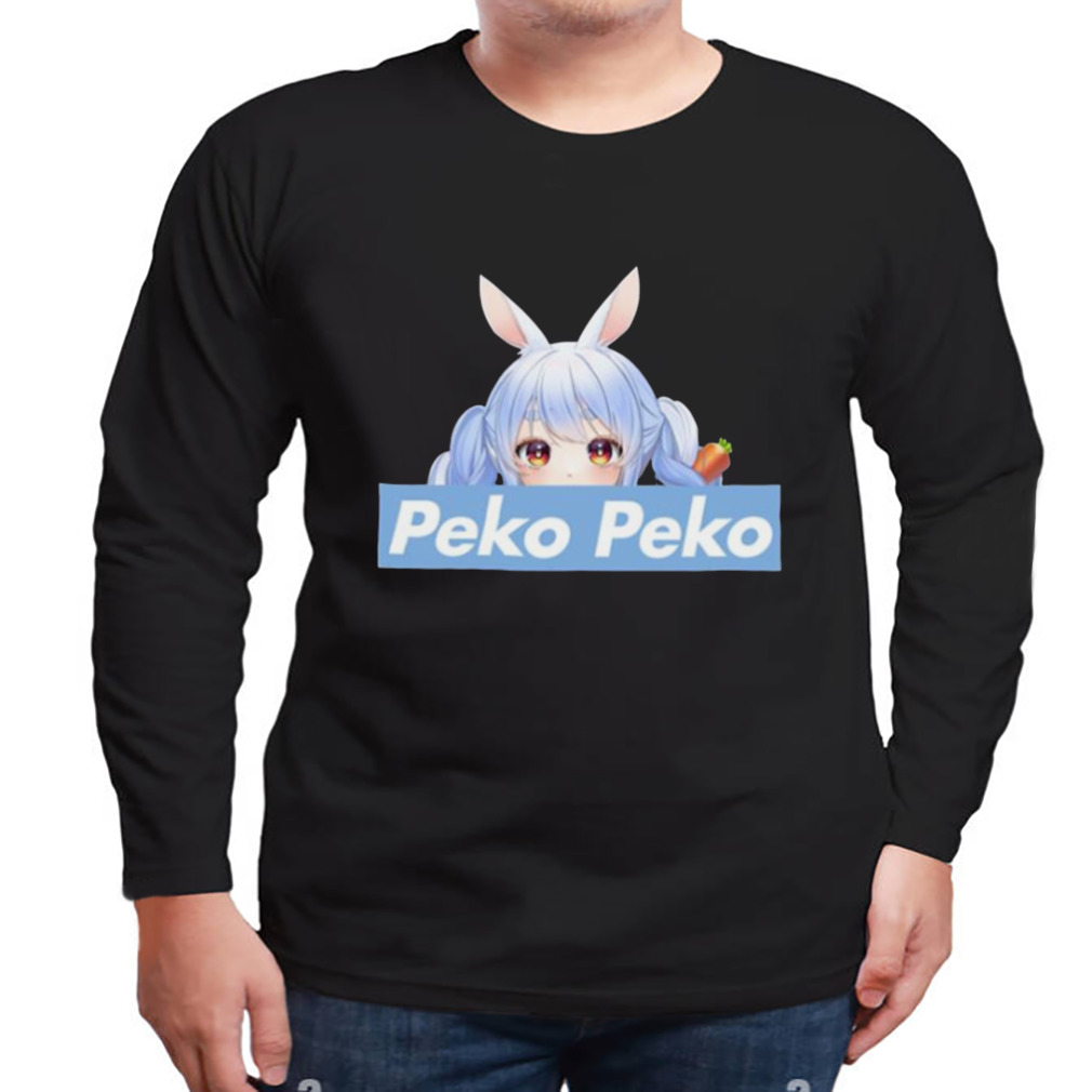 Peko Peko Peeker Holomyth Bunny Hare Girl Hololive Usada Pekora shirt 3 Longsleeve tshirt