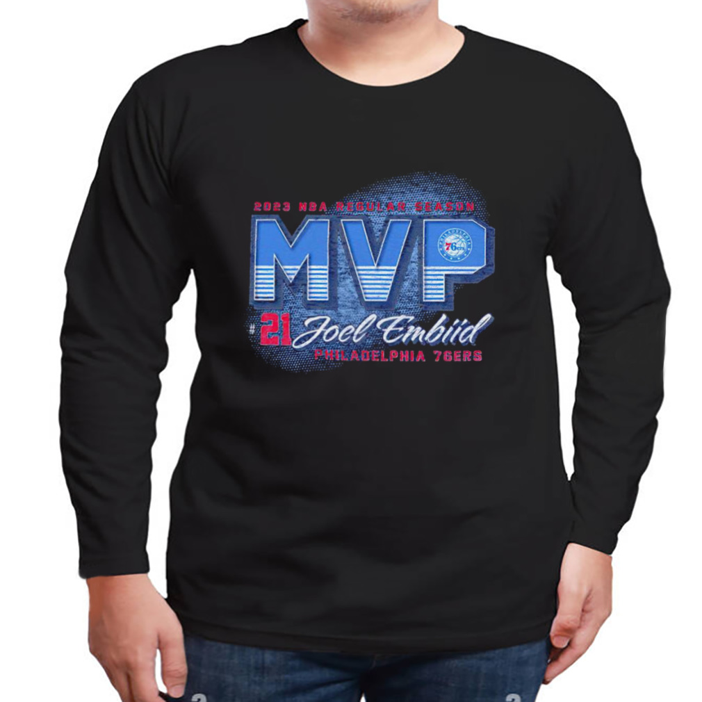 Philadelphia 76ers Joel Embiid MVP 2023 NBA regular season shirt 3 Longsleeve tshirt
