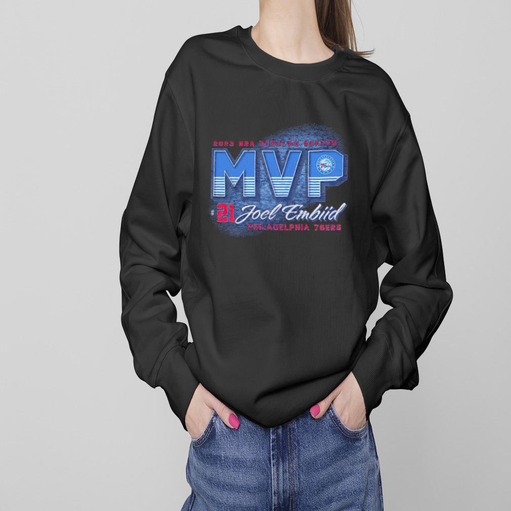 Philadelphia 76ers Joel Embiid MVP 2023 NBA regular season shirt 4 Sweaters