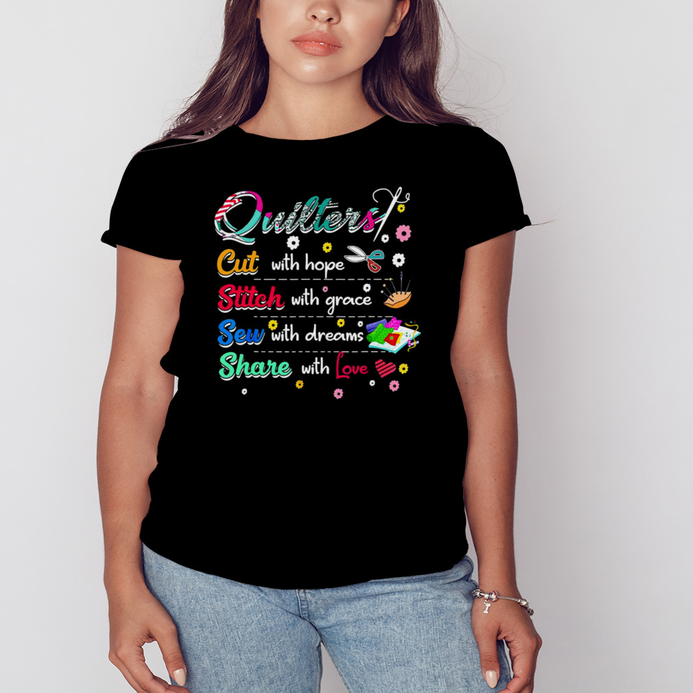 Quilting Quilters Cut Stitch Sew shirt 2 Women's tshirt